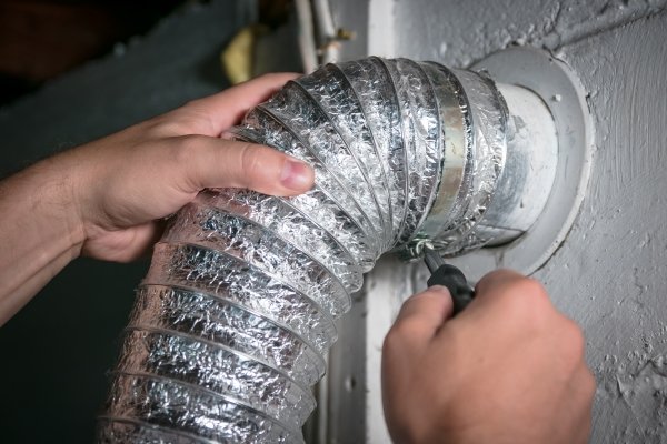 Professional dryer vent installation completed for a residential property